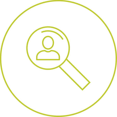 Beautiful Search User Line Vector Iconのイラスト素材
