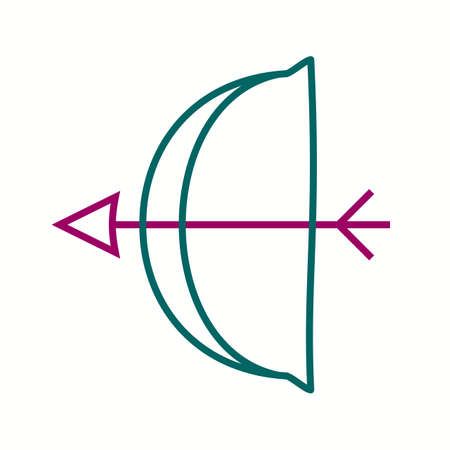 Beautiful Archery Line Vector Icon