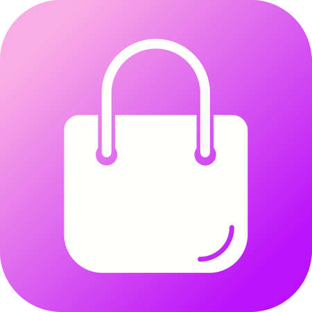 Unique Handbag Vector Glyph Iconのイラスト素材