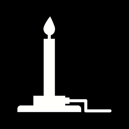 Unique Bunsen Burner Vector Glyph Iconのイラスト素材