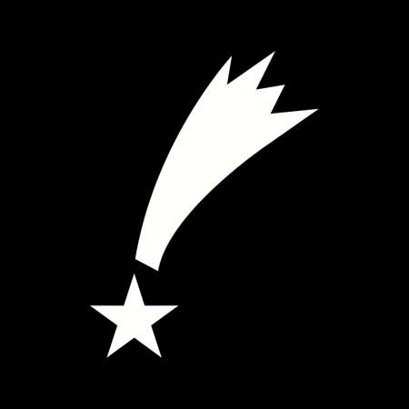 Unique Star Falling Vector Glyph Iconのイラスト素材
