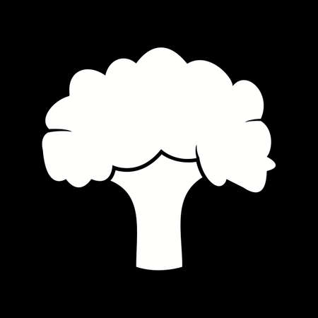 Unique Broccoli Vector Glyph Iconのイラスト素材