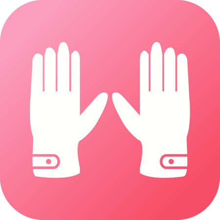 Unique Leather Gloves Vector Glyph Iconのイラスト素材