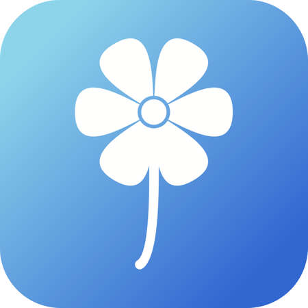 Unique Flower Vector Glyph Iconのイラスト素材