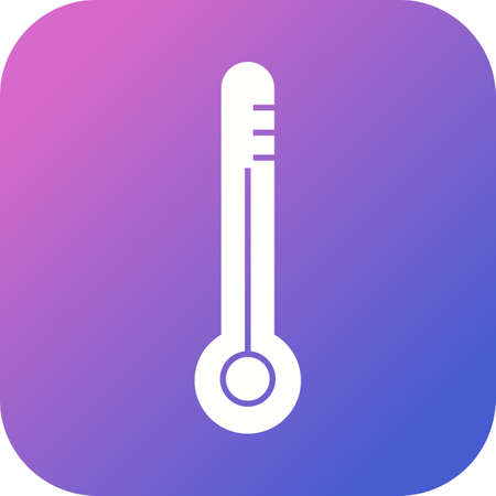 Unique thermometer Vector Glyph Iconのイラスト素材