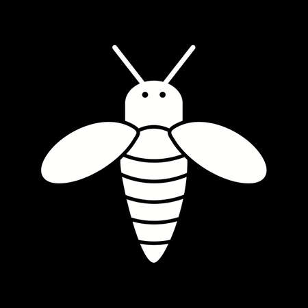Unique Honey Bee Vector Glyph Icon