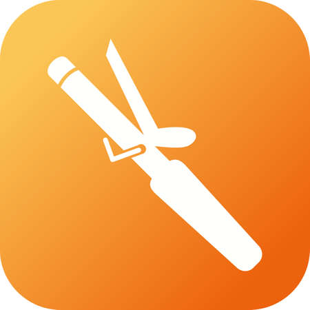 Unique Hair Roller Glyph Vector Iconのイラスト素材