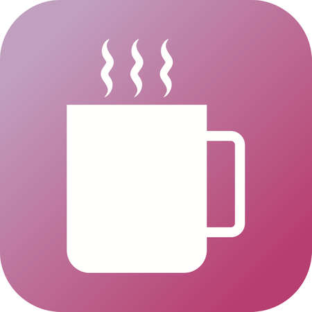 Unique Tea Vector Glyph Iconのイラスト素材