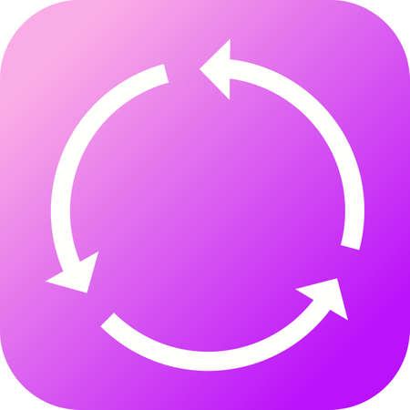 Unique Recycle Vector Glyph Iconのイラスト素材