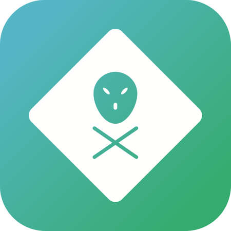 Unique Hazard Vector Glyph Iconのイラスト素材