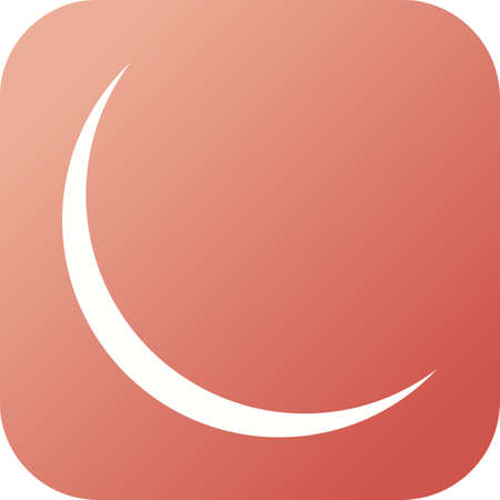 Unique New Moon Vector Glyph Iconのイラスト素材