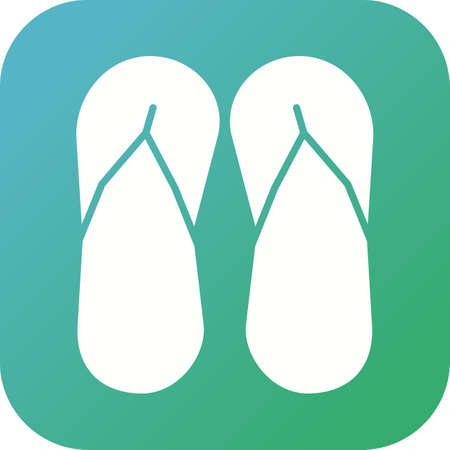 Unique Sandal Vector Glyph Iconのイラスト素材