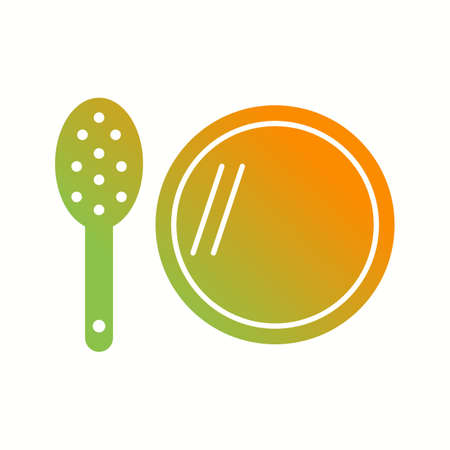 Unique Brush And Mirror Vector Glyph Iconのイラスト素材