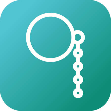 Unique Monocle Vector Line Iconのイラスト素材