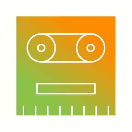 Unique Recorder Vector Glyph Iconのイラスト素材