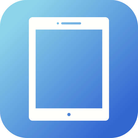 Unique Tablet Vector Glyph Iconのイラスト素材