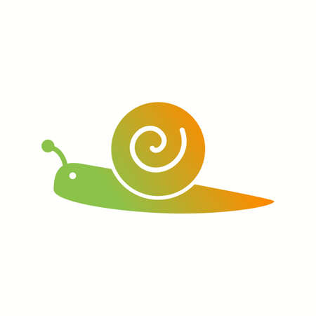 Unique Snail Glyph Vector Iconのイラスト素材