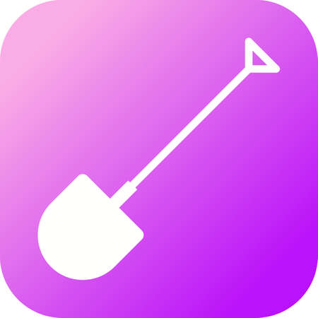 Unique Shovel Vector Glyph Iconのイラスト素材