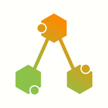 Unique Chemical Structure Vector Glyph Iconのイラスト素材