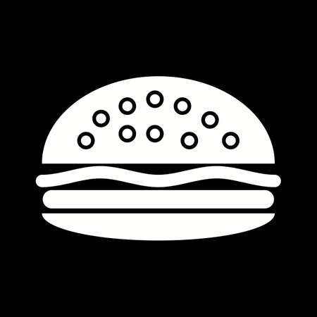 Unique Burger Vector Glyph Iconのイラスト素材