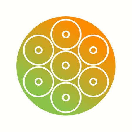 Unique LED Ligt Vector Glyph Iconのイラスト素材