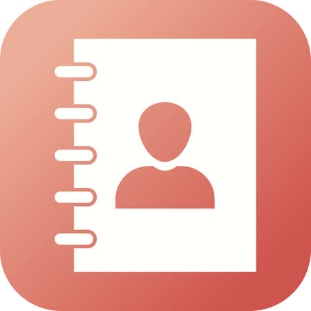 Unique Contacts Vector Glyph Iconのイラスト素材