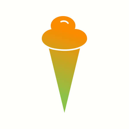 Unique Icecream Cone Vector Glyph Iconのイラスト素材