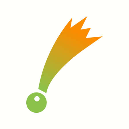 Unique Comet Vector Glyph Iconのイラスト素材