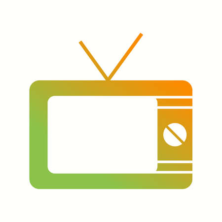 Unique Television Vector Glyph Iconのイラスト素材