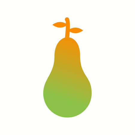 Unique Pear Vector Glyph Iconのイラスト素材