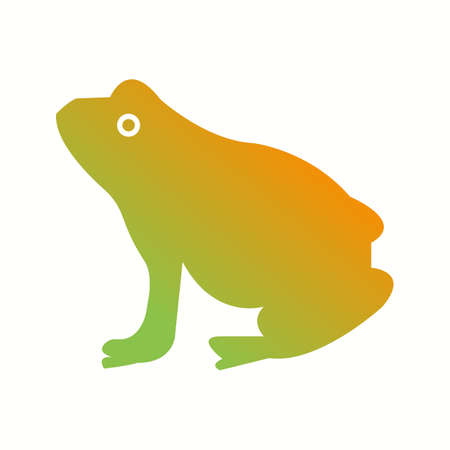 Unique Frog Vector Glyph Iconのイラスト素材