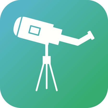 Unique Telescope Vector Glyph Iconのイラスト素材