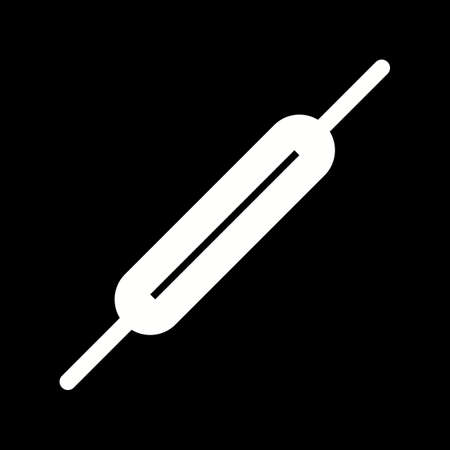 Unique Roller And Pin Vector Glyph Iconのイラスト素材