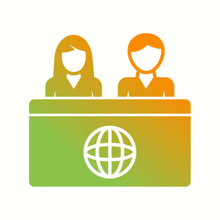 Unique Anchors On News Desk Vector Glyph Iconのイラスト素材