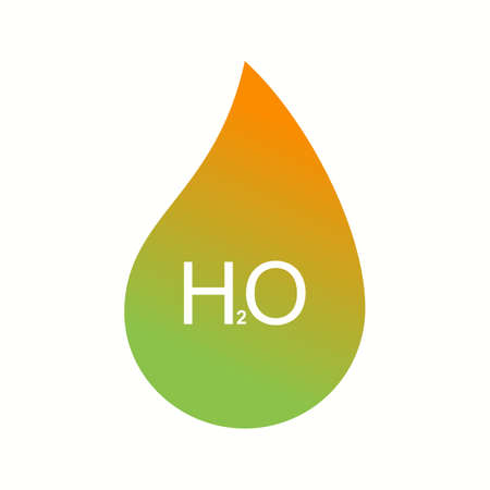 Unique H2O Vector Glyph Iconのイラスト素材