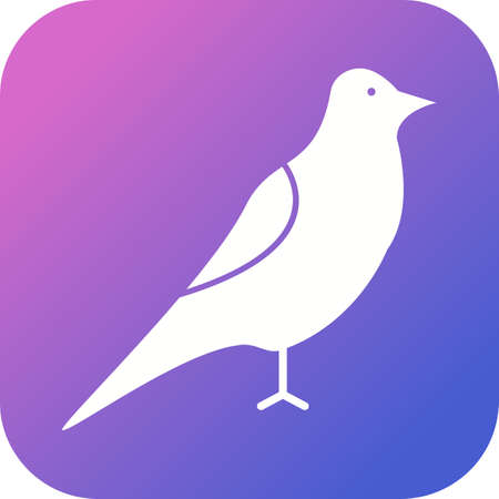 Unique Bird Vector Glyph Iconのイラスト素材