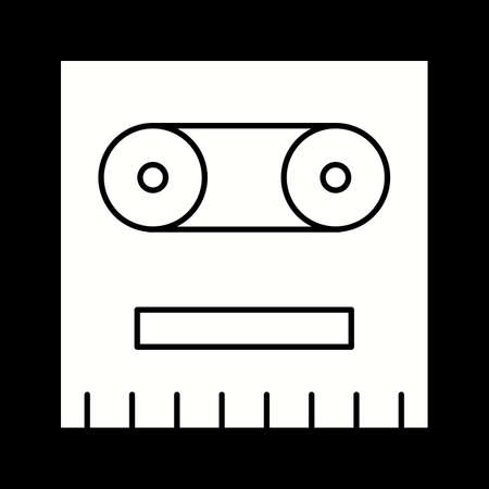 Unique Recorder Vector Glyph Iconのイラスト素材