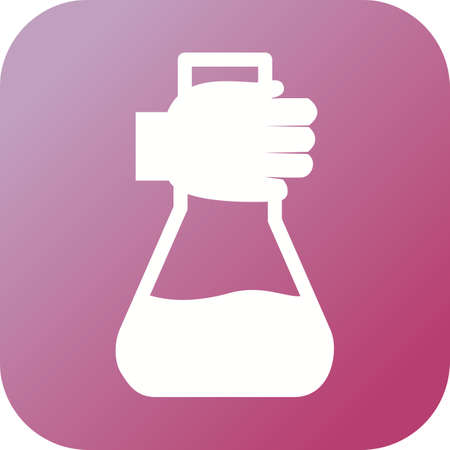 Unique Holding Flask Vector Glyph Iconのイラスト素材