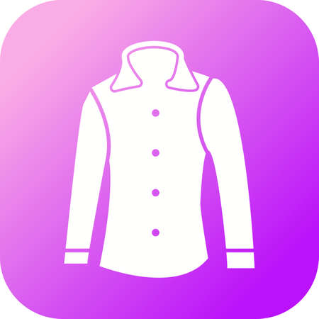 Unique Formal shirt Briefcase Vector Glyph Iconのイラスト素材