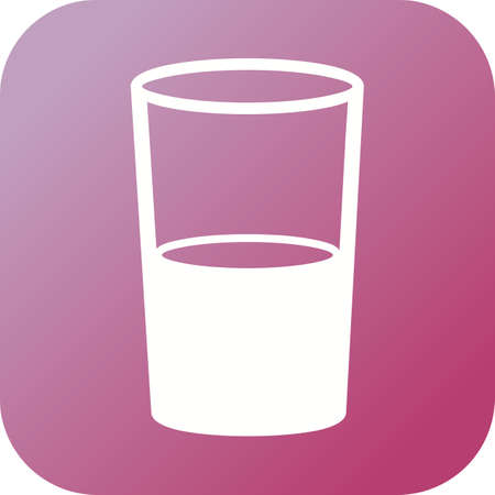 Unique Water And Glasses Vector Glyph Iconのイラスト素材