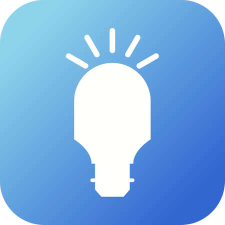 Unique Bulb Vector Glyph Iconのイラスト素材