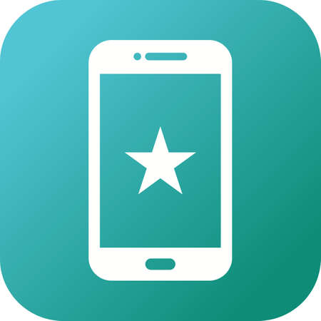 Unique Starred Vector Glyph Iconのイラスト素材