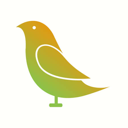 Unique Birds Vector Glyph Iconのイラスト素材