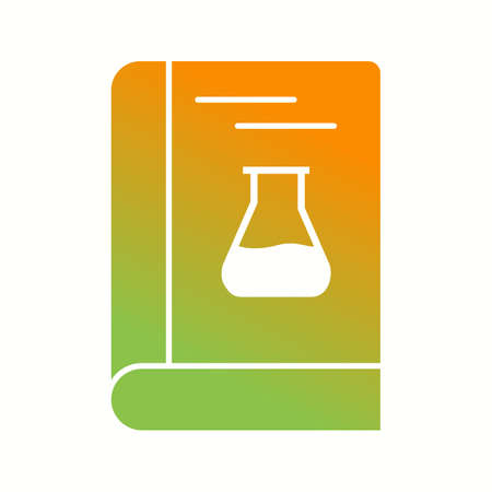 Unique Chemistry Book Vector Glyph Iconのイラスト素材