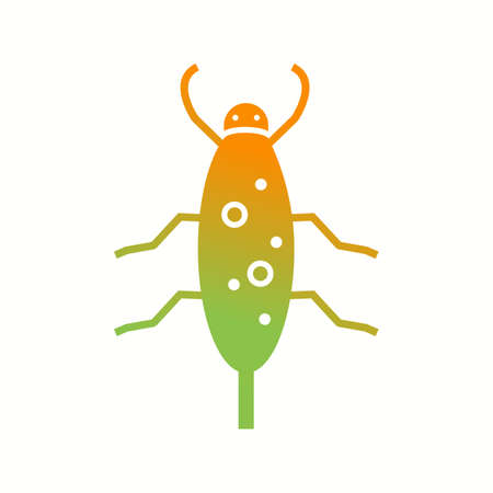 Unique Cockroach Vector Glyph Iconのイラスト素材