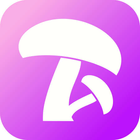 Unique Mushroom Vector Glyph Iconのイラスト素材