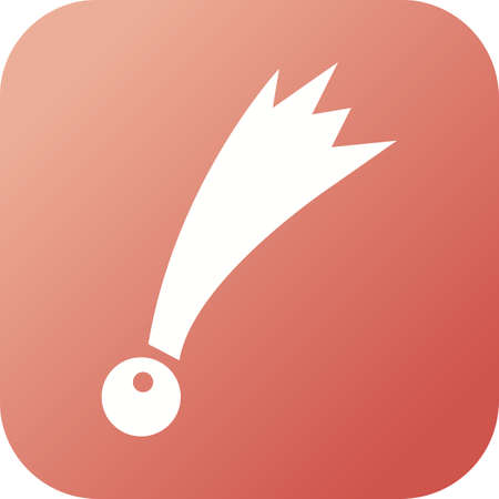 Unique Comet Vector Glyph Iconのイラスト素材