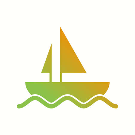 Unique Boat Vector Glyph Iconのイラスト素材