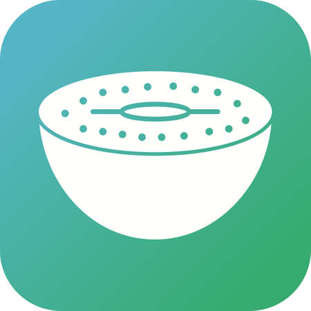 Unique Kiwi Vector Glyph Iconのイラスト素材