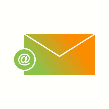 Unique Email Vector Glyph Iconのイラスト素材